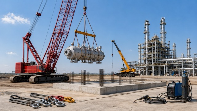 Plant Construction & Erection Equipment: Cranes, Bolting & Lifting Guide