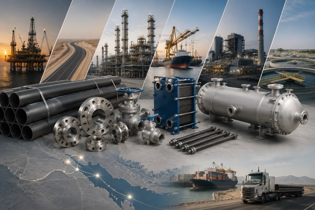 Industrial Equipment Supplier in Iraq: Pipes, Flanges, Valves, Dowel Bars & Process Equipment